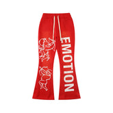 MIXED EMOTION Multi-Panel Graphic Track Pants