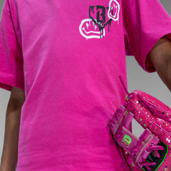 Smiley Slugger Tee - Pink