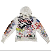 Saint Michael ST903 All-Over Graphic Collage Hoodie