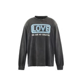 Saint Michael Love Patchwork Graphic Sweatshirt