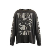 Saint Michael Tempest Graphic & Back Script Sweatshirt