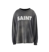 Saint Michael Minimalist Block Logo Long Sleeve Sweatshirt