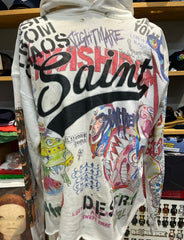 Saint Michael ST903 All-Over Graphic Collage Hoodie