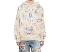 Saint Michael ST914 Graffiti Multi-Print Hoodie