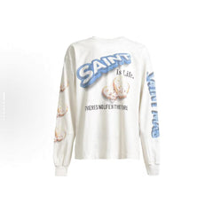 Saint Michael Angel Illustration & Sleeve Script Sweatshirt