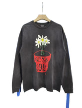 Saint Michael Botanical Flower Pot Print Sweatshirt