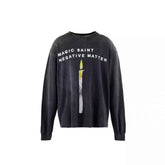 Saint Michael Sword Graphic & Text Long Sleeve Sweatshirt