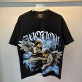 Mixed Emotion Angelic Figure Graphic Tee