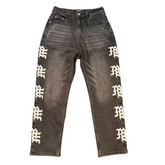 MIXED EMOTION Signature Side Letter Denim Jeans
