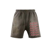 Saint Michael Distressed Vintage Effect Gothic Text Sweat Shorts