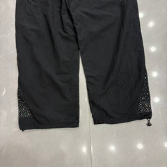 MIXED EMOTION Cross Logo Nylon-Style Casual Shorts
