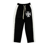 MIXED EMOTION Cross Logo Side Stripe Track Pants