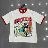 Mixed Emotion Contrast Trim Graphic Tee