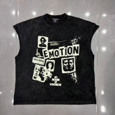 Mixed Emotion Layered Archive Sleeveless Top
