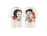 Saint Michael Devil Boop Graphic Double-Sided T-Shirt