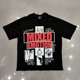 Mixed Emotion Graphic Collage T-Shirt