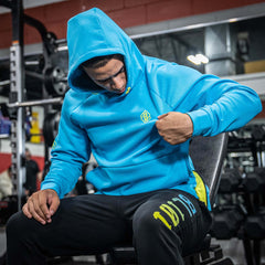 Diamond Tech Side Vented Youth Hoodie - Highlighter Blue