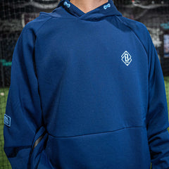 Diamond Tech Side Vented Youth Hoodie - Navy/Light Blue