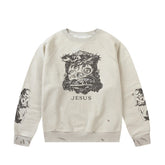 Saint Michael ST121 Jesus Crest Sleeve Graphic Sweatshirt