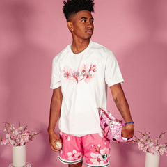 Cherry Blossoms Court Shorts - Pink