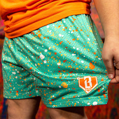 Splatter Shorts - Teal