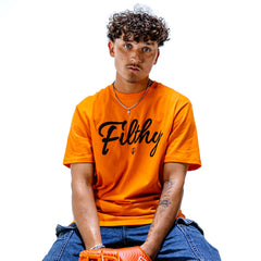 Filthy Tee - Orange/Black