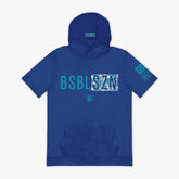 BSBL-SZN Youth Short Sleeve Hoodie V3 - Royal Blue/Oceans