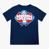 Cotton Candy Youth Tee - Navy