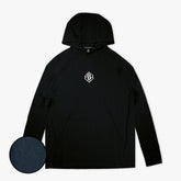 Diamond Tech Jacquard Youth Hoodie - Black