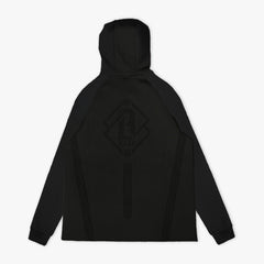 Diamond Tech Knit Zip Hoodie - Black