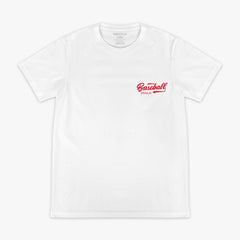 Established Tee - BL White/BL Red