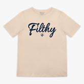 Filthy Youth Tee - Bone/Navy