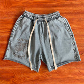SAINT VANITY ins same style wash water used rivet casual sports shorts