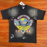 SAINT VANITY 1984 Tour of the World Eagle Earth Printed Vintage Short sleeved T-shirt