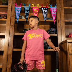 Pennant Youth Tee - Pink Lemonade