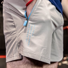 Pro Series Youth Shorts V2 - Gray/Light Blue