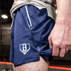 Pro Series Youth Shorts V2 with Liner - Navy/Light Blue