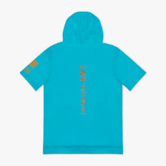 Realtree BSBL-SZN Short Sleeve Youth Hoodie V3 - Bright Blue/Aspect-Orange