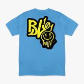 Retro Graffiti Tee - Blue/Yellow