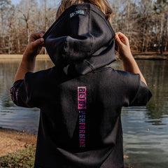 Realtree BSBL-SZN Short Sleeve Youth Hoodie V3 - Black/Aspect Blue