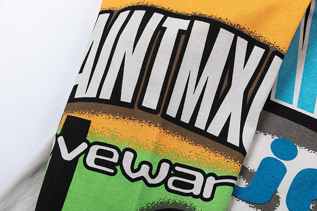 Saint Michael Graffiti Collage & Slogan Print Long Sleeve