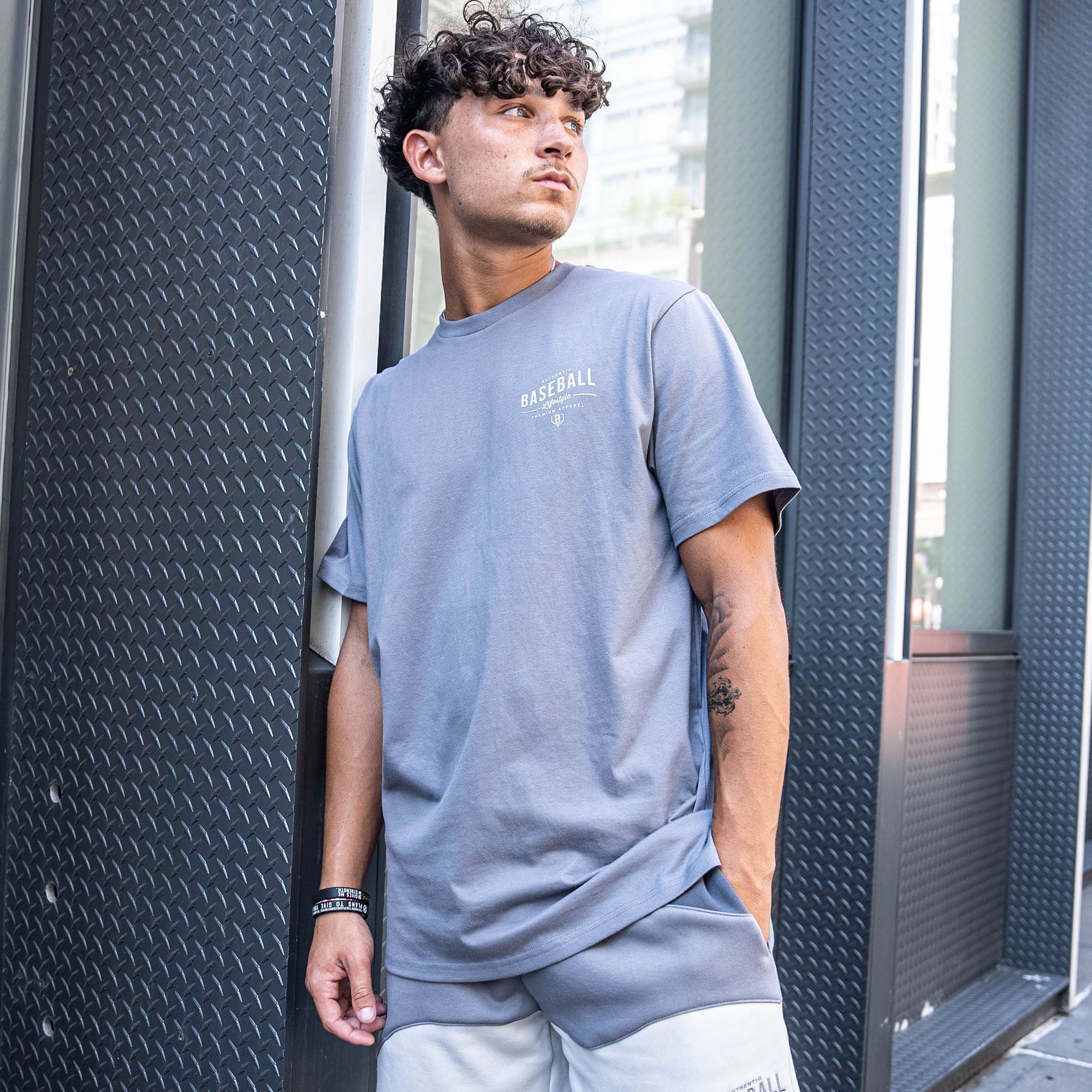 BSBL Wave Youth Tee - Cool Gray