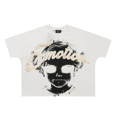 Mixed Emotion Cropped Graphic Tee