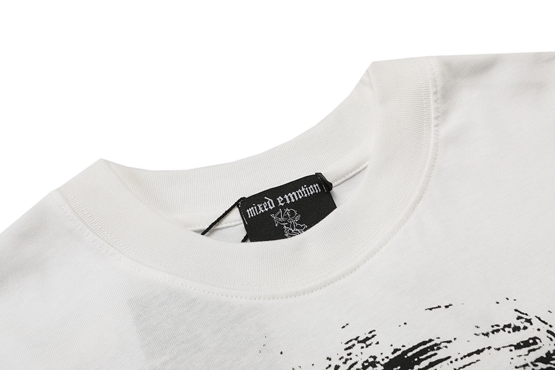 Mixed Emotion Cropped Graphic Tee