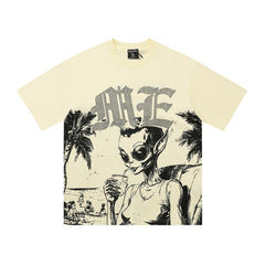 Mixed Emotion Distressed Graphic Tee
