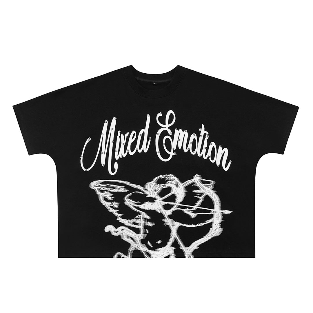 Mixed Emotion Rhinestone Graphic Tee