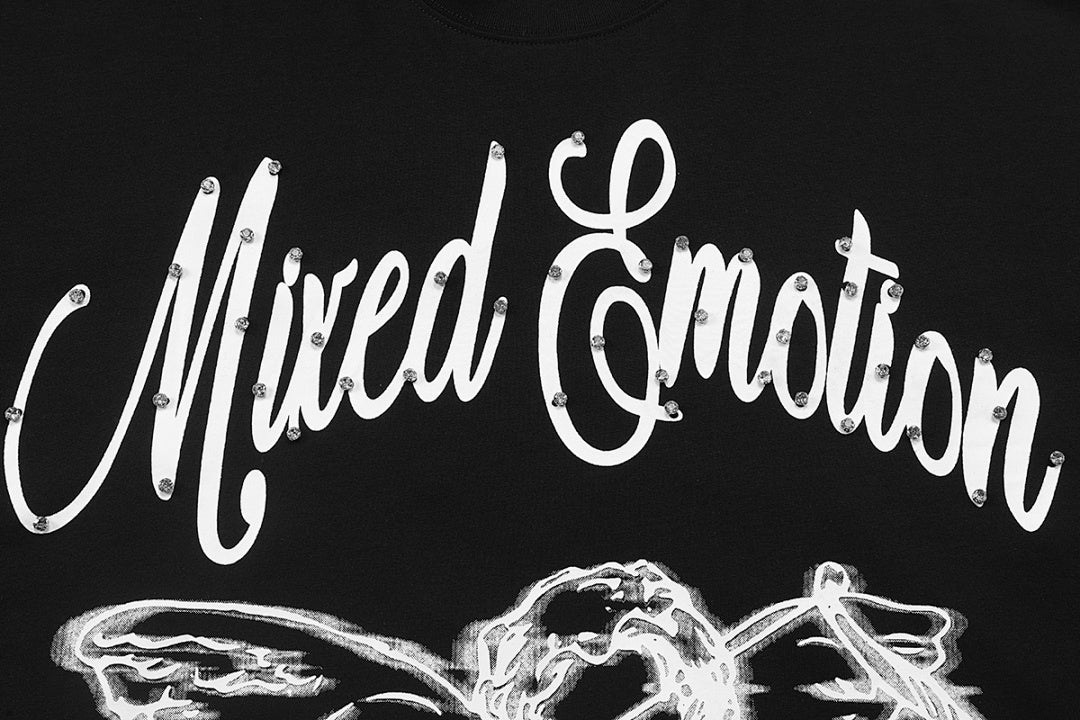 Mixed Emotion Rhinestone Graphic Tee