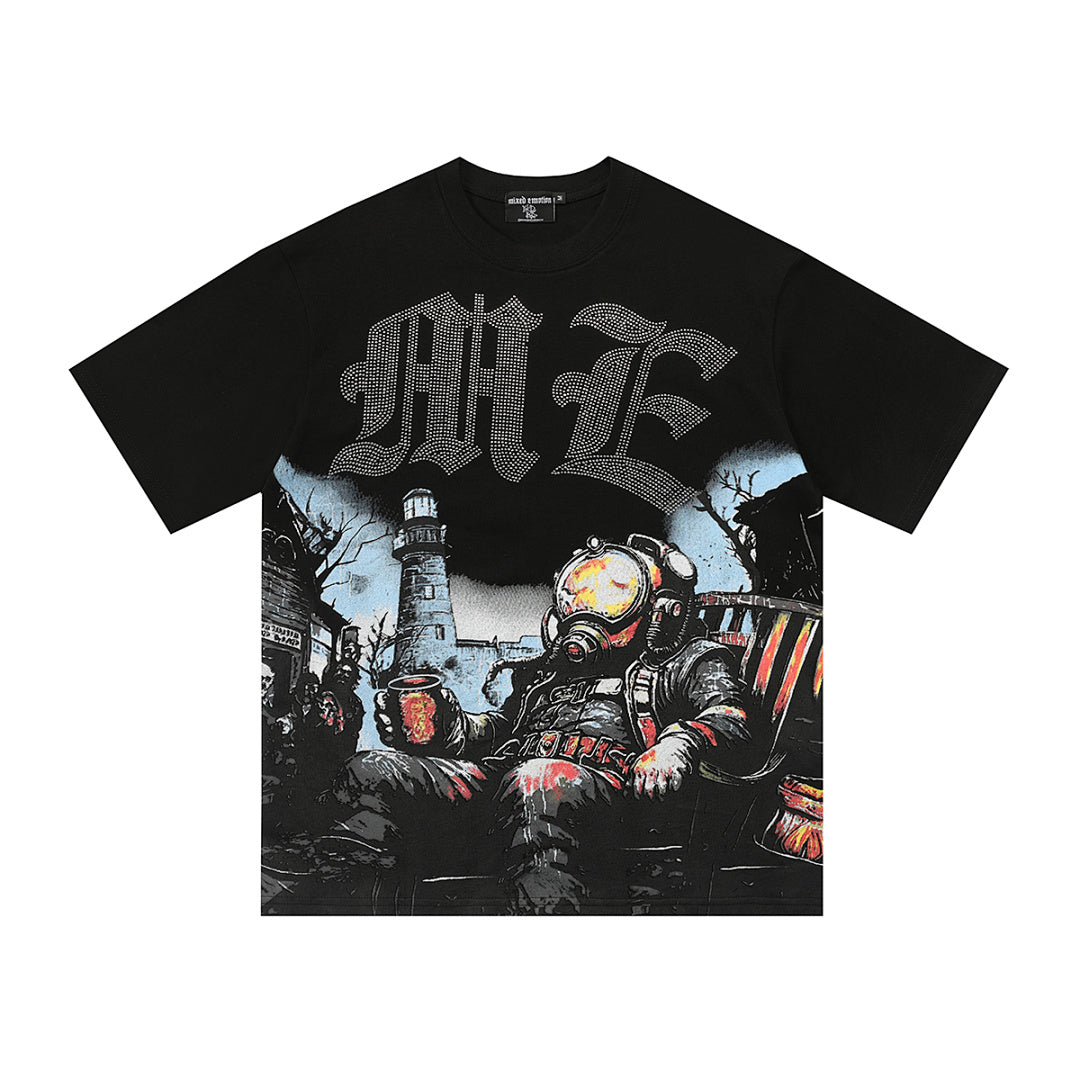 Mixed Emotion Illustrated Graphic Tee