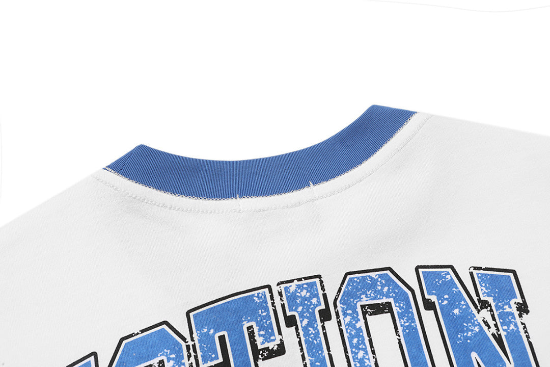 Mixed Emotion Striped Graphic Tee