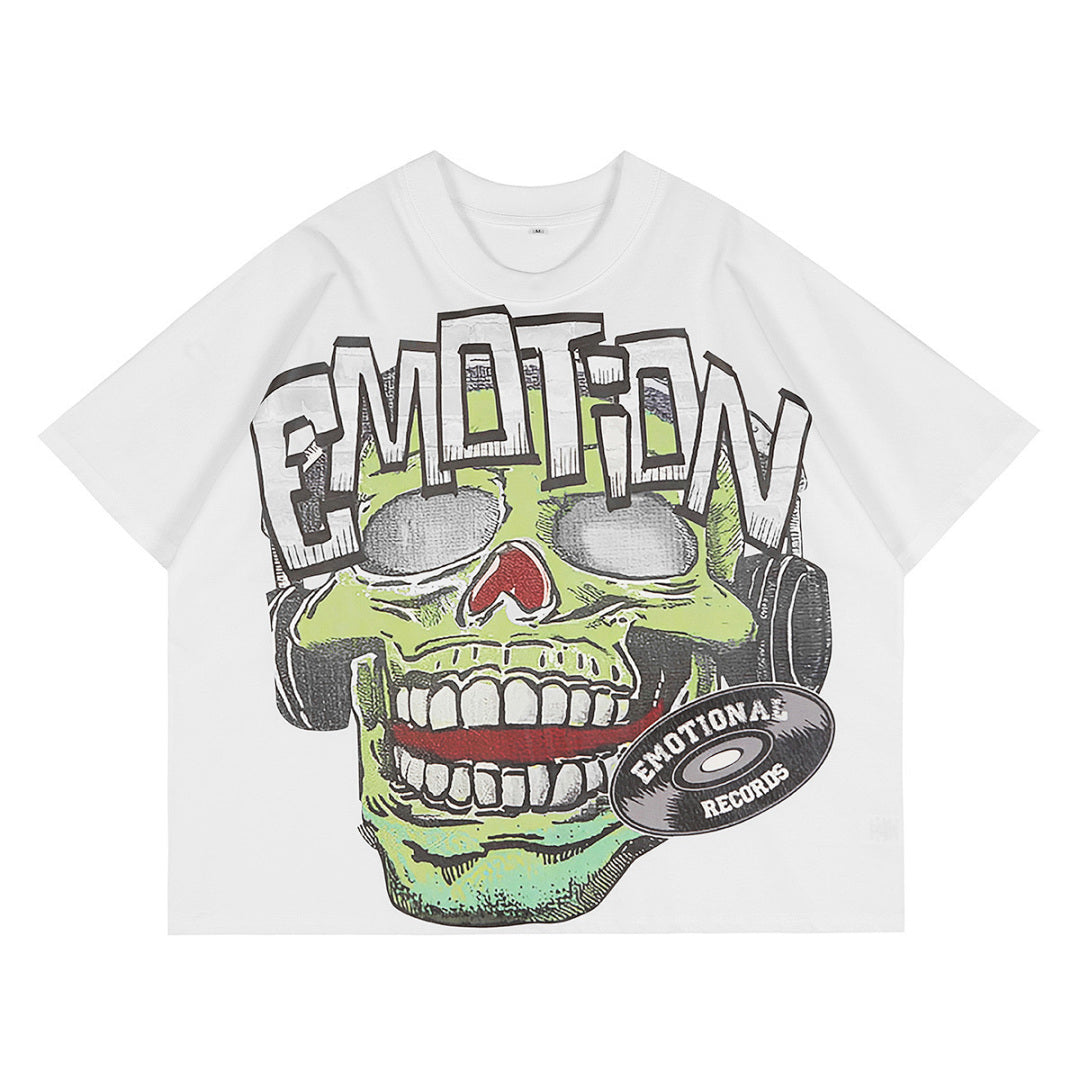 Mixed Emotion Skull Graphic Tee